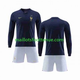 Maillot/Tenue France Enfant Domicile Coupe du monde 2022 Manche Longue